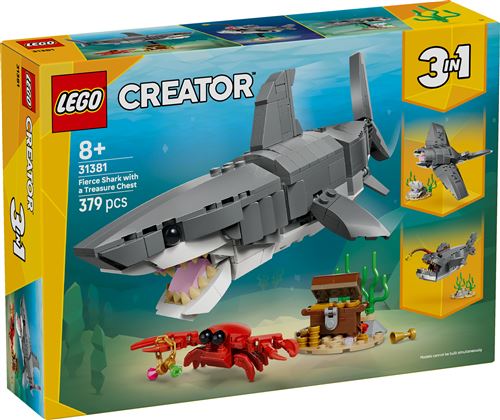 LEGO Creator 3-en-1 31381 Le redoutable requin et le coffre au trésor