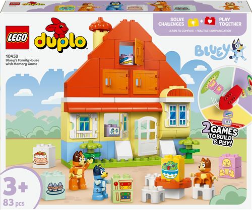 LEGO DUPLO Bluey 10459 La maison de famille de Bluey et le jeu de mémoire