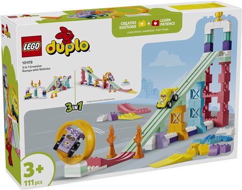 LEGO DUPLO Town 10478 Rampes créatives 3-en-1 avec véhicules