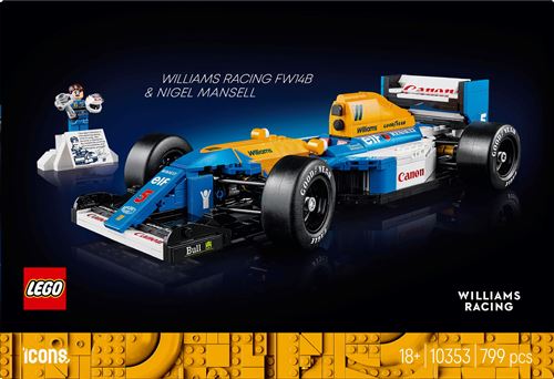 LEGO Icons 10353 F1 Williams Racing FW14B et Nigel Mansell