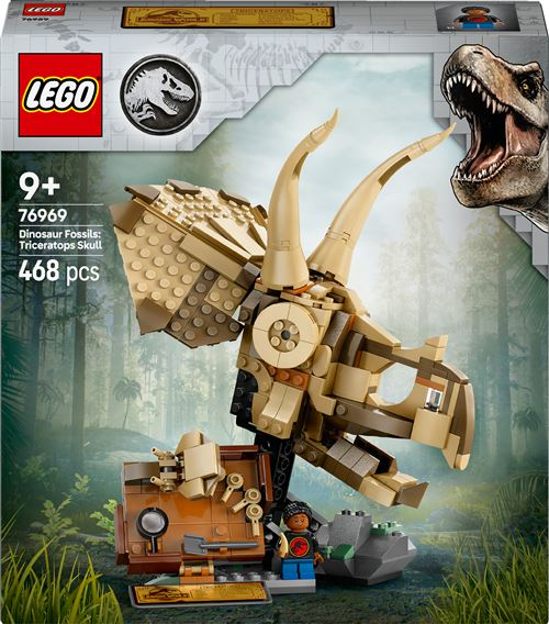 LEGO Jurassic World 76969 Les fossiles de dinosaures : le crâne du tricératops