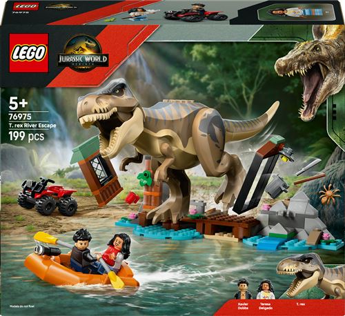 LEGO Jurassic World 76975 Le T. rex et l'évasion sur la rivière
