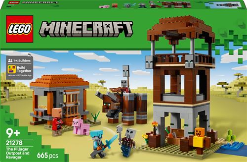 LEGO Minecraft 21278 L'avant-poste de pillards et le ravageur