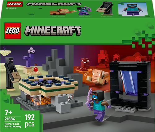 LEGO Minecraft 21584 Voyage à travers les Portails du Nether et de l'Ender