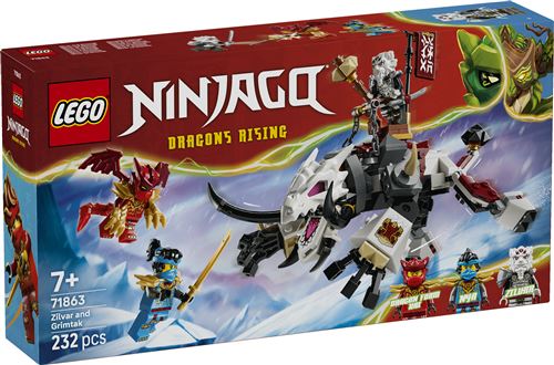 LEGO Ninjago 71863 Zilvar et Grimtak la bête draconique