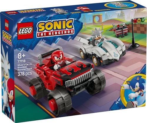 LEGO Sonic 77118 La voiture de Silver contre le Monster Truck de Knuckles