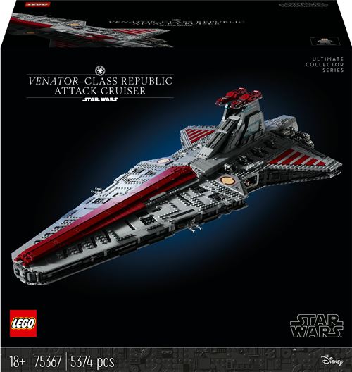 LEGO Star Wars 75367 Le croiseur d'assaut de classe Venator de la République Exclusivité Fnac