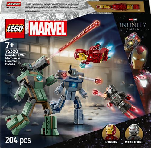LEGO Super Heroes 76320 Iron Man et War Machine contre les drones de Hammer