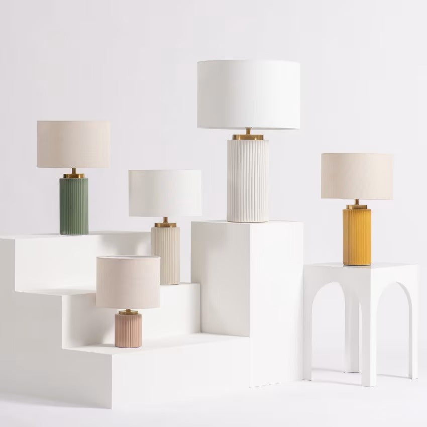 Lampe en céramique striée Vigo - Maisons du Monde