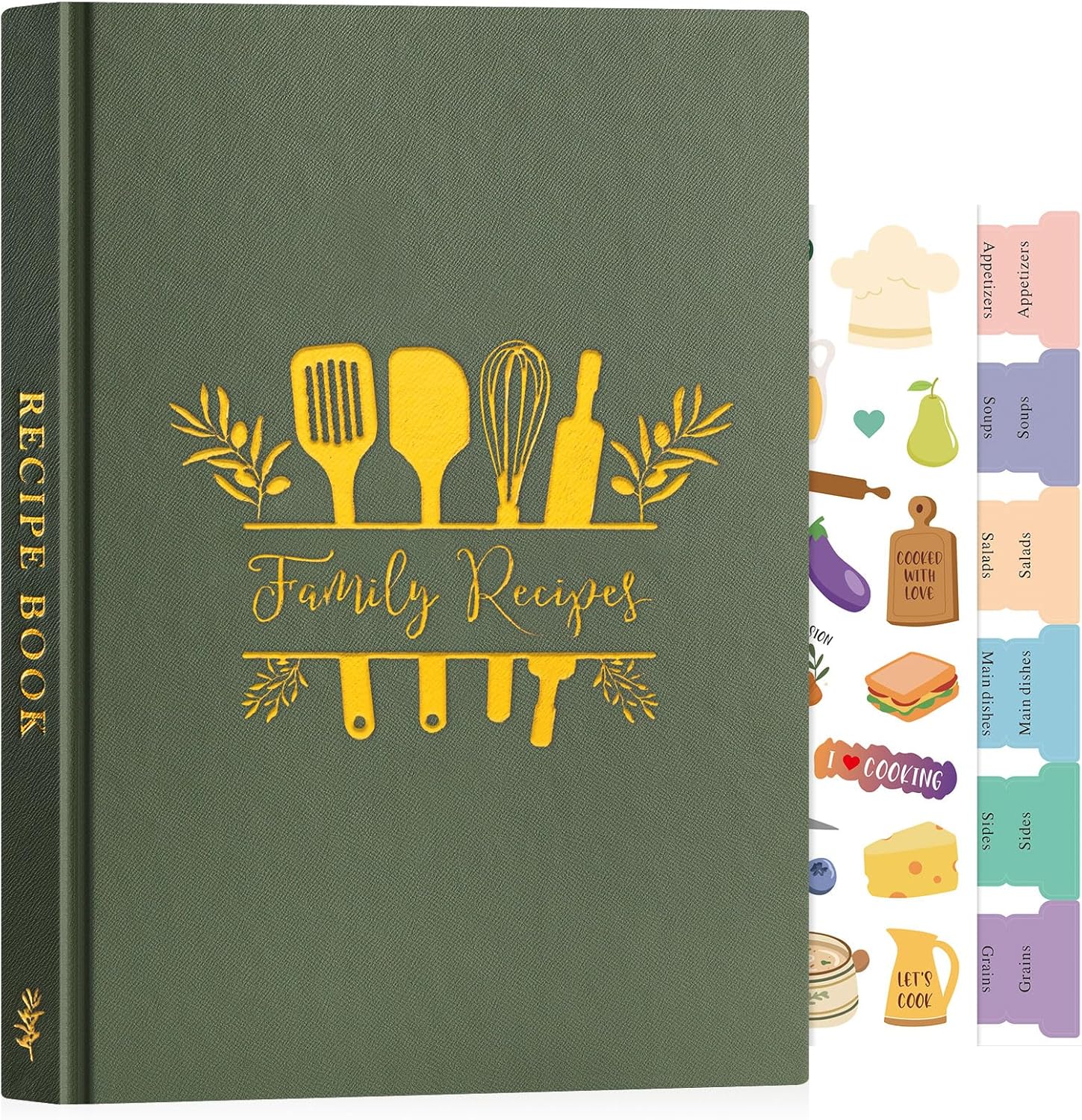 Journal de recettes à remplir – Carnet de recettes vierge élégant et pratique Maison Cadeau