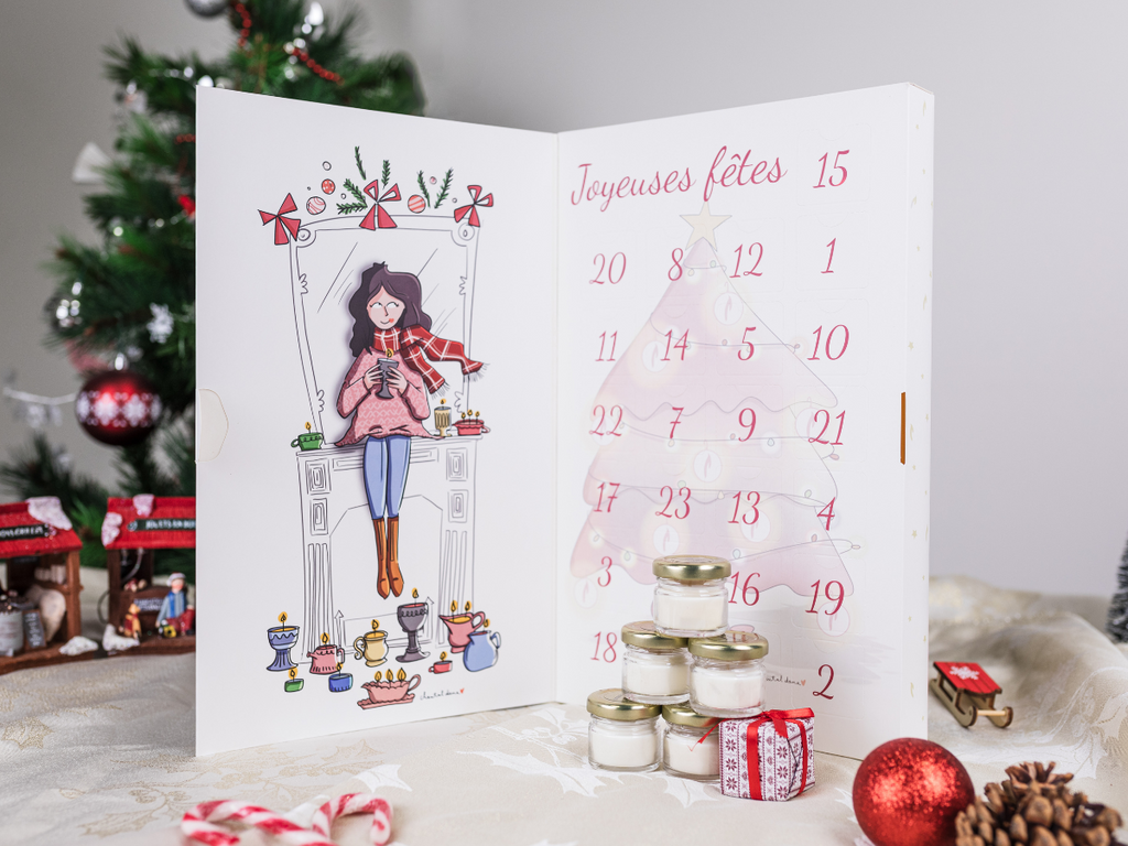 Calendrier de l'Avent Les Bougies de Carole – 24 bougies végétales parfumées – photo 2