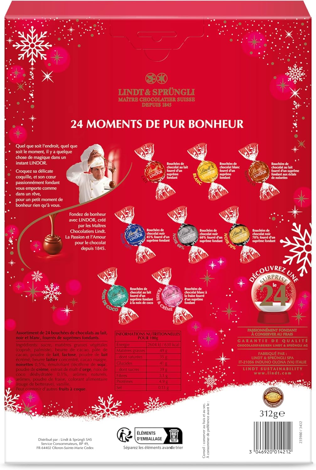 Calendrier de l’Avent Lindt Lindor