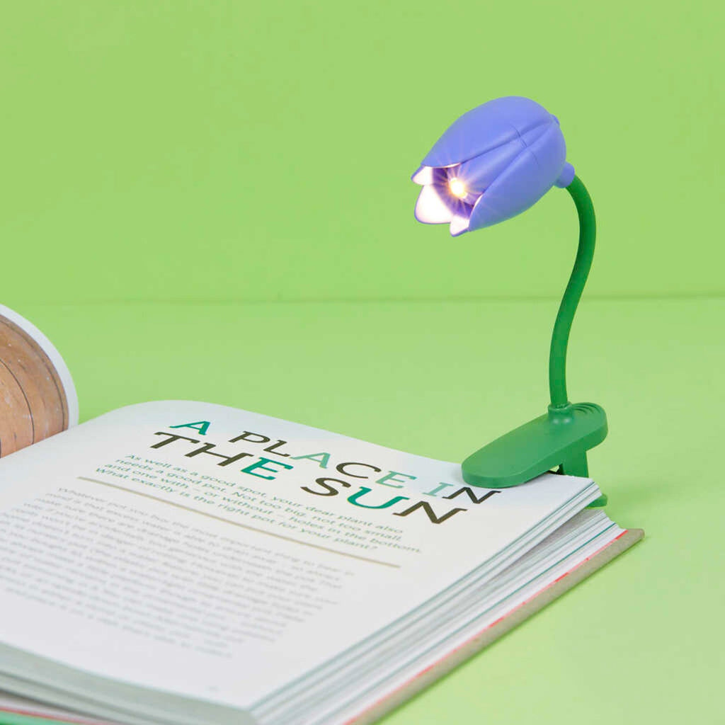 Liseuse tulipe lampe de lecture clipsable