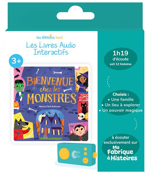 Livre audio interactif Lunii pour Ma Fabrique à Histoires Bienvenue chez les monstres