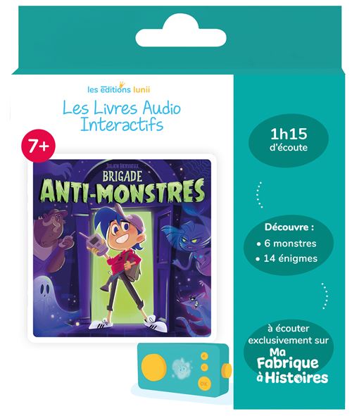 Livre audio interactif Lunii pour Ma Fabrique à Histoires Brigade Anti-Monstres