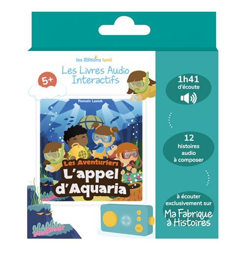 Livre audio interactif Lunii pour Ma Fabrique à Histoires L'appel d'Aquaria