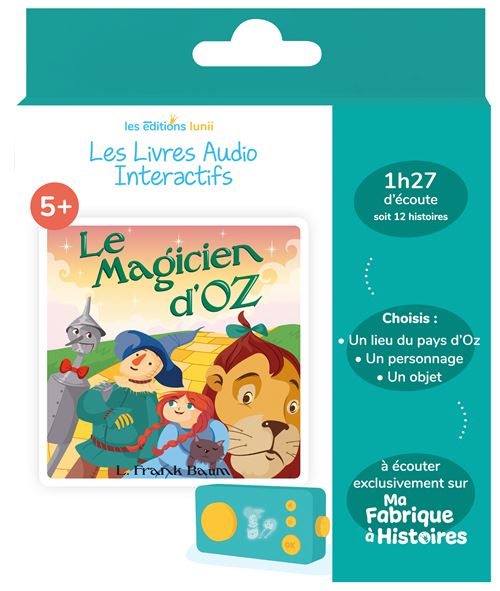 Livre audio interactif Lunii pour Ma Fabrique à Histoires Le Magicien d'Oz