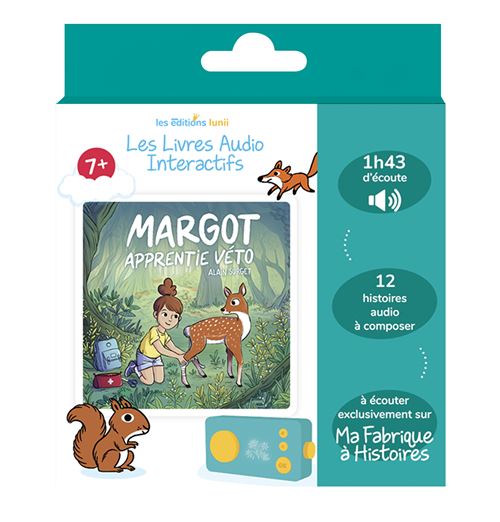 Livre audio interactif Lunii pour Ma Fabrique à Histoires Margot apprentie véto