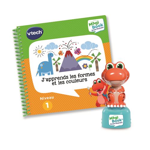 Livre interactif Vtech MagiBook Story'Friends J'apprends les formes et les couleurs avec Figurine