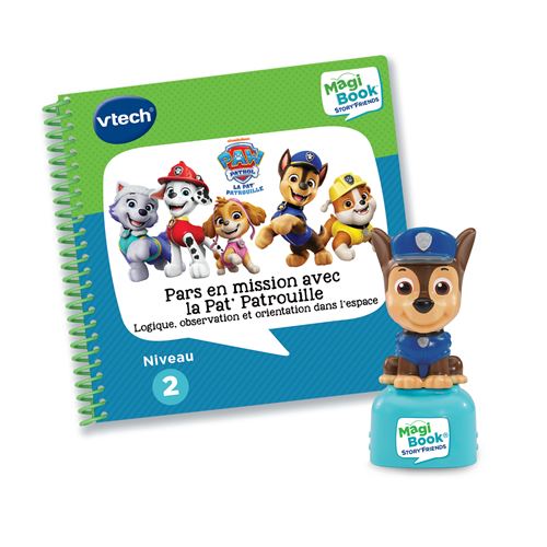 Livre interactif Vtech MagiBook Story'Friends Pars en mission avec Paw Patrol La Pat' Patrouille et Figurine