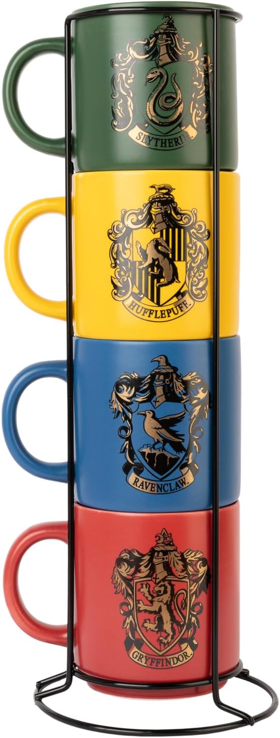 Lot de 4 tasses Harry Potter – Les 4 maisons de Poudlard dans ta cuisine