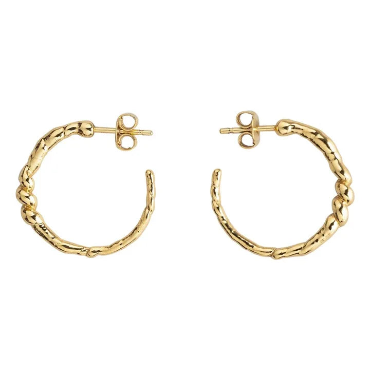 Boucles d'oreilles Créoles La Liane dorées – Louise Damas