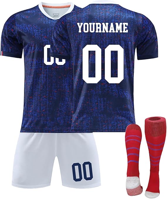 Maillot équipe de France enfant personnalisé - Coupe du Monde 2026 Maison Cadeau