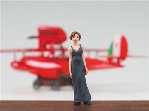 Maquette Maison Ghibli Porco Rosso Savoia S.21F Version 2 + Figurine Gina 1/48 Model Kit