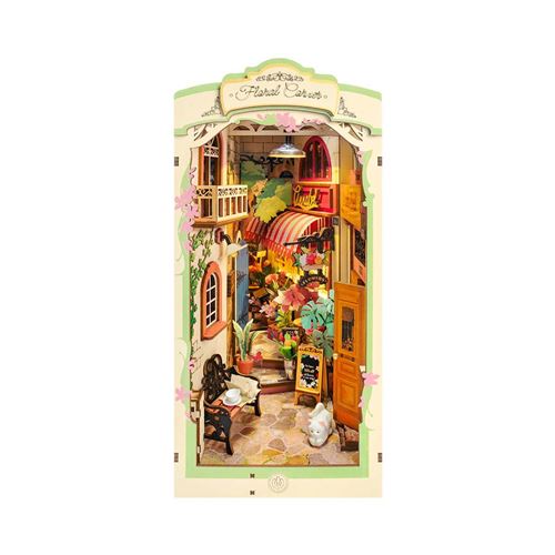 Maquette Rolife Serre-livres Book Nook Coin fleuri