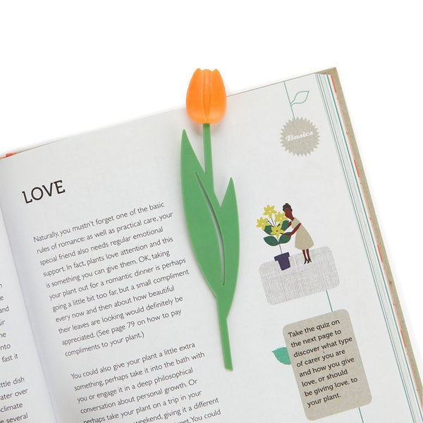Marque-page tulipe jaune en silicone