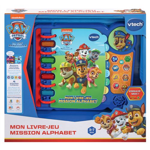 Mon livre-jeu Vtech Paw Patrol Pat'Patrouille Mission Alphabet
