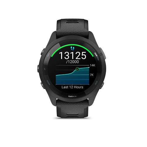 Montre connectée Garmin Forerunner 265 Music 46 mm Bluetooth Noir avec bracelet silicone Noir
