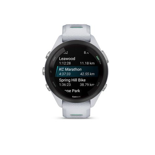Montre connectée Garmin Forerunner 265S Music 42 mm Bluetooth Blanc avec bracelet silicone Beige
