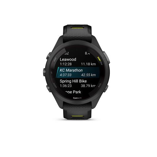 Montre connectée Garmin Forerunner 265S Music 42 mm Bluetooth Noir avec bracelet silicone Noir