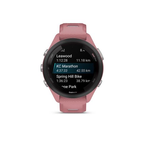 Montre connectée Garmin Forerunner 265S Music 42 mm Bluetooth Rose avec bracelet silicone Rose