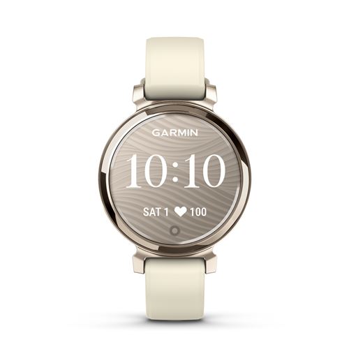 Montre connectée Garmin Lily 2 or crème avec bracelet silicone Blanc coco