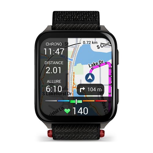 Montre connectée Garmin Venu X1 Noir avec bracelet nylon noir