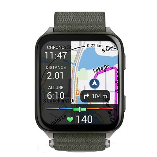 Montre connectée Garmin Venu X1 Vert mousse avec bracelet nylon vert mousse
