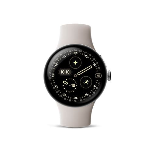Montre connectée Google Pixel Watch 4 41 mm 4G Argent Poli avec bracelet sport fluoroélastomère Porcelaine
