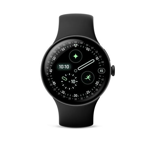 Montre connectée Google Pixel Watch 4 41 mm 4G Noir Mat avec bracelet sport fluoroélastomère Noir Volcanique