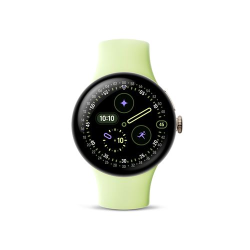 Montre connectée Google Pixel Watch 4 41 mm Bluetooth Doré avec bracelet sport fluoroélastomère Vert Citron