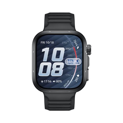 Montre connectée Huawei Watch Fit 5 Pro Bluetooth Noir avec bracelet en fluoroélastomère Noir