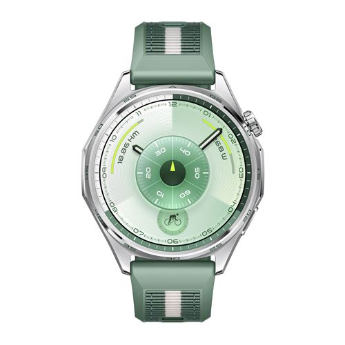 Montre connectée Huawei Watch GT6 46 mm Bluetooth acier inoxydable avec bracelet tissé Vert