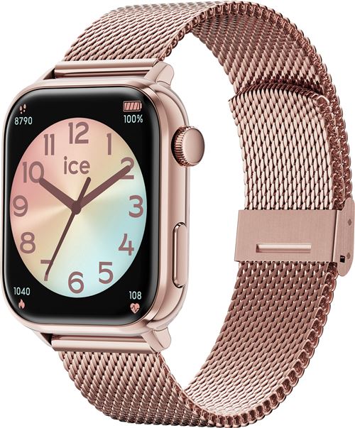 Montre connectée Ice-Watch Ice Smart 2.0 Bluetooth Or-rose avec bracelet Milanais Doré