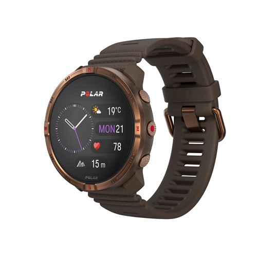 Montre connectée Polar Grit X2 22 mm Marron