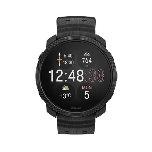 Montre connectée Polar Vantage M3 44 mm Bluetooth Noir avec bracelet silicone Noir