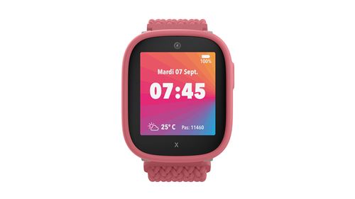 Montre connectée pour enfants Xplora X6 Play Rose avec bracelet tressé Rose + Nano SIM incluse