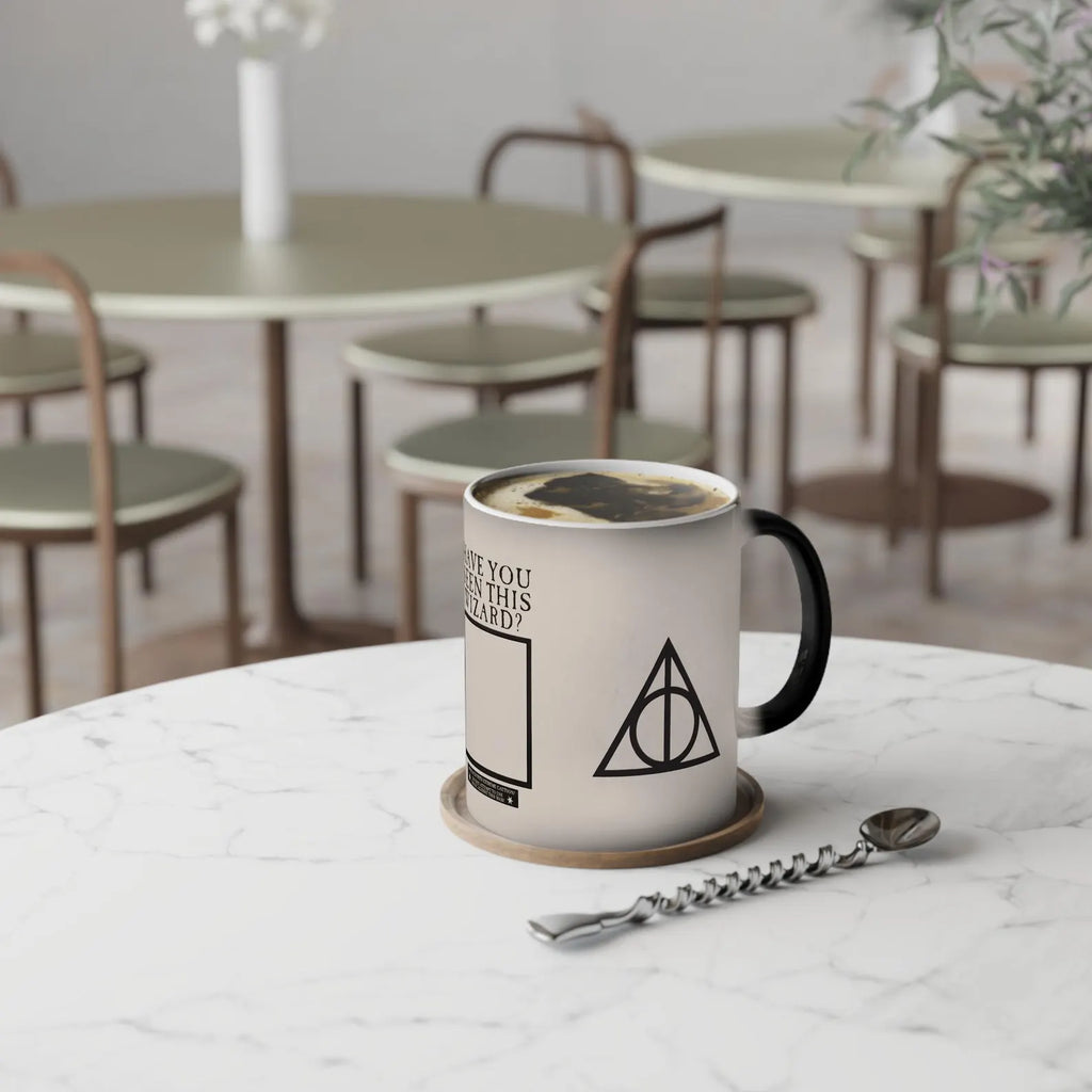 Mug magique de sorcier personnalisé qui révèle ta photo à la chaleur