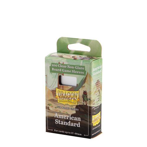Pack 100 protège-cartes Board Game Sleeves Dragon Shield American Standard 57 x 89 mm