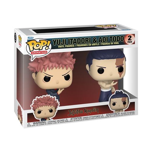 Pack 2 Figurines Funko Pop Animation Jujutsu Kaisen S2 Yuji Itadori & Aoi Todo